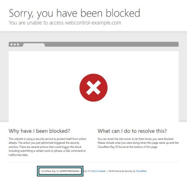 Cloudflare block page: Sorry, you have been blocked. You are unable to access the site, with a Ray ID at the bottom.