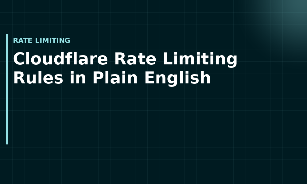 Cloudflare Rate Limiting Rules in Plain English (Rate limiting)