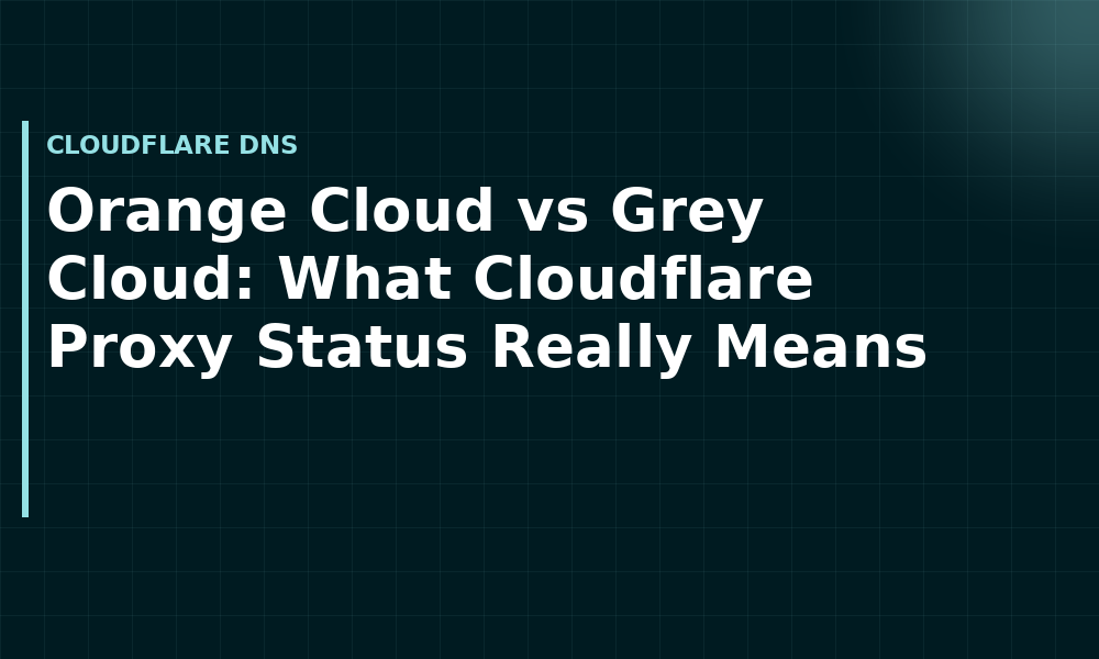 Orange Cloud vs Grey Cloud: What Cloudflare Proxy Status Really Means (Cloudflare DNS)